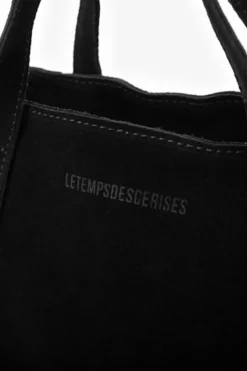 Femme Le Temps des Cerises Sacs & Portefeuilles-Sac Astier En Cuir Suede Noir