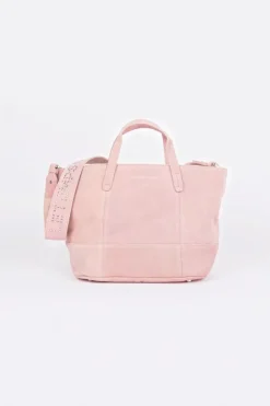 Femme Le Temps des Cerises Sacs & Portefeuilles-Sac Astier En Cuir Suede Rose Poudre