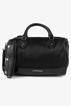 Femme Le Temps des Cerises Sacs & Portefeuilles-Sac Bowling Isaia Noir Plisse