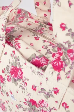 Femme Le Temps des Cerises Sacs & Portefeuilles-Sac Cabas Micky A Motif Fleuri Rose