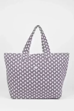 Femme Le Temps des Cerises Sacs & Portefeuilles-Sac Cabas Micky Gris A Motif Fleuri