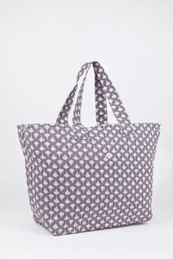 Femme Le Temps des Cerises Sacs & Portefeuilles-Sac Cabas Micky Gris A Motif Fleuri