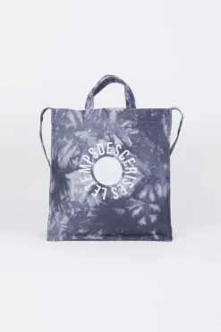 Femme Le Temps des Cerises Sacs & Portefeuilles-Sac De Shopping Lina Tie And Dye Bleu Gris