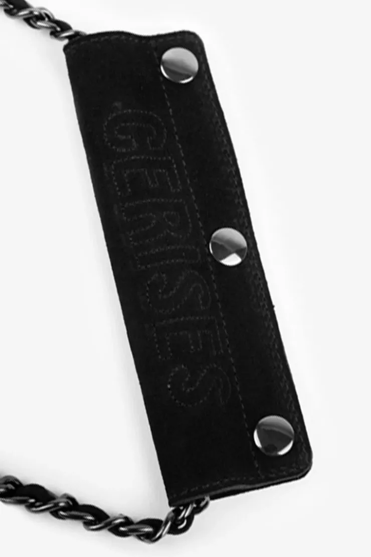 Femme Le Temps des Cerises Sacs & Portefeuilles-Sac Klelia En Cuir Suede Noir