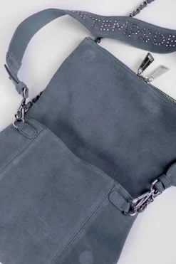 Femme Le Temps des Cerises Sacs & Portefeuilles-Sac Leter En Cuir Suede Bleu