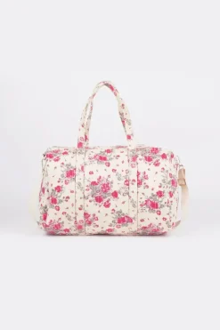 Femme Le Temps des Cerises Sacs & Portefeuilles-Sac Week-End Lisia A Motif Fleuri Rose