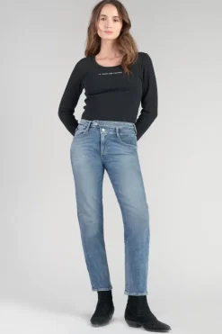 Femme Le Temps des Cerises Coupe Mom-Salma 400/17 Mom Taille Haute 7/8Eme Jeans Bleu N°4