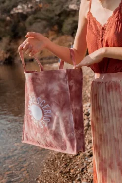 Femme Le Temps des Cerises Sacs & Portefeuilles-Shopping Bag Lina Tie And Dye Rose