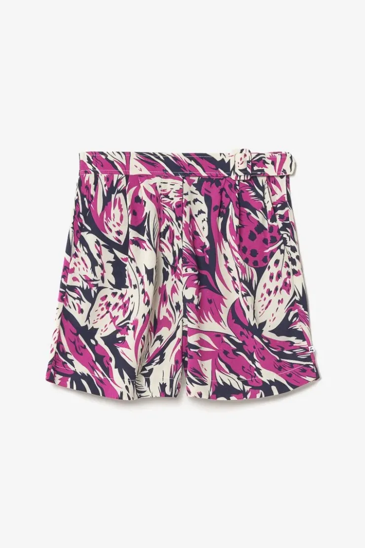 Femme Le Temps des Cerises Shorts & Jupes-Short Armelle A Motif Jungle Violine