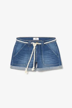 Femme Le Temps des Cerises Jupes & Shorts-Short Bloom En Jeans Bleu Fonce