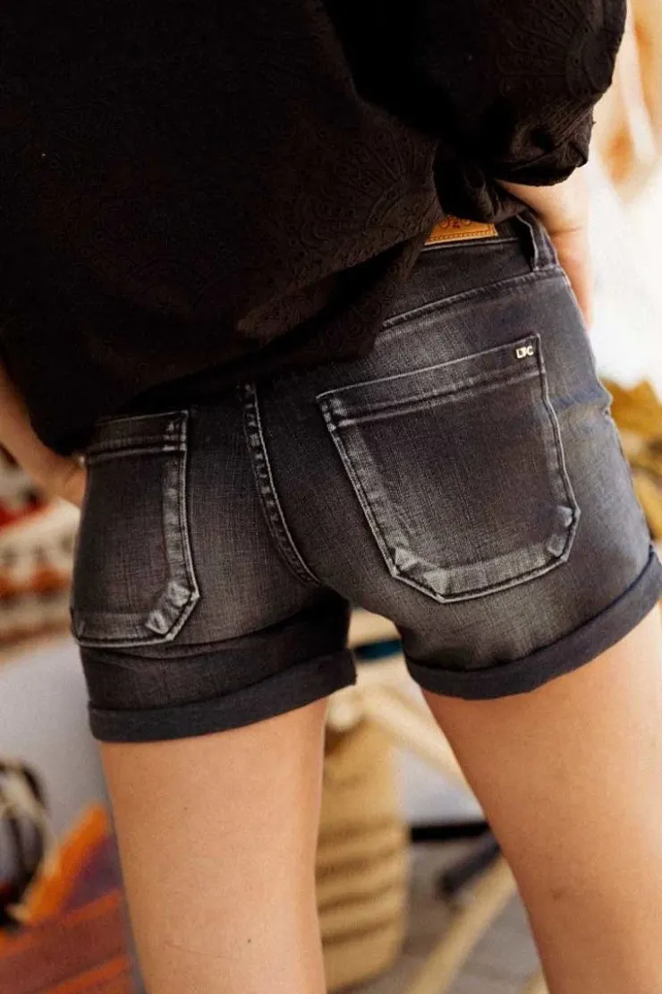 Femme Le Temps des Cerises Jupes & Shorts-Short En Jeans Bloom Noir