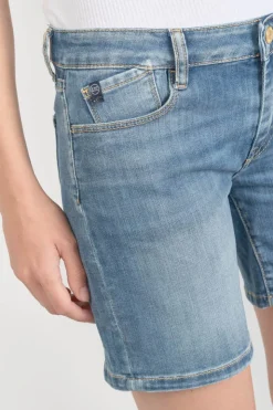 Femme Le Temps des Cerises Jupes & Shorts-Short Janka En Jeans Bleu Delave