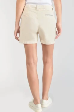 Femme Le Temps des Cerises Shorts & Jupes-Short Kallist En Lin Melange Beige
