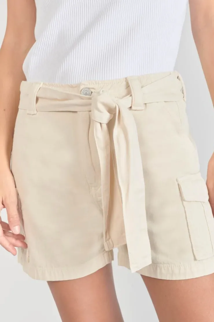 Femme Le Temps des Cerises Shorts & Jupes-Short Kallist En Lin Melange Beige