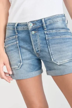 Femme Le Temps des Cerises Jupes & Shorts-Short Madrague En Jeans Bleu