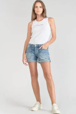 Femme Le Temps des Cerises Jupes & Shorts-Short Madrague En Jeans Bleu