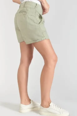 Femme Le Temps des Cerises Shorts & Jupes-Short Pagode En Lin Kaki Clair