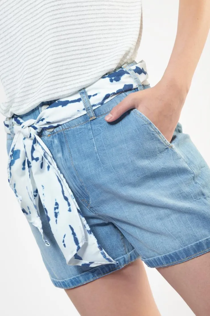Femme Le Temps des Cerises Jupes & Shorts-Short Sydney En Jeans Bleu