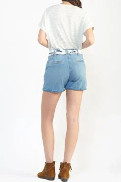 Femme Le Temps des Cerises Jupes & Shorts-Short Sydney En Jeans Bleu