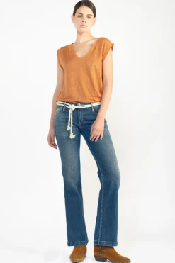 Femme Le Temps des Cerises Coupe Flare / Bootcut-Skive Flare Jeans Bleu N°2