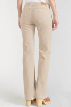 Femme Le Temps des Cerises Coupe Flare / Bootcut-Sormiou Flare Jeans Beige Sable