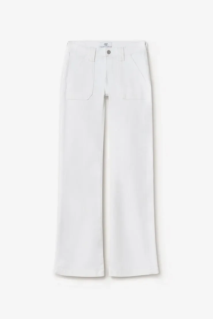 Femme Le Temps des Cerises Coupe Flare / Bootcut-Sormiou Flare Jeans Blanc