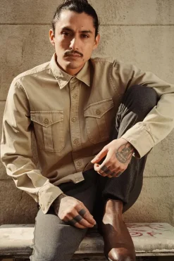 Homme Le Temps des Cerises Chemises-Surchemise Carel Beige Sable