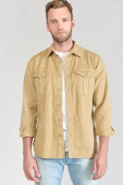 Homme Le Temps des Cerises Chemises-Surchemise Carel Beige Sable