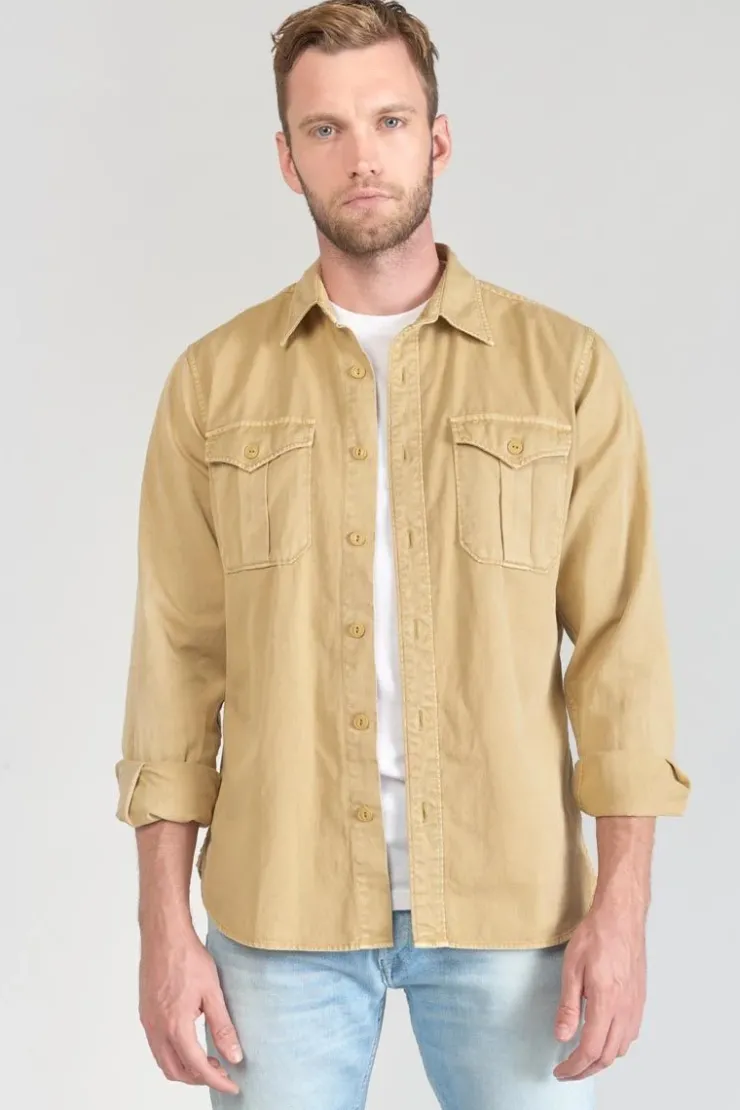 Homme Le Temps des Cerises Chemises-Surchemise Carel Beige Sable
