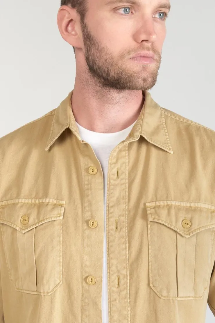 Homme Le Temps des Cerises Chemises-Surchemise Carel Beige Sable