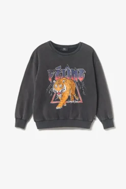 Femme Le Temps des Cerises Pulls & Sweats & Cardigans-Sweat Nyke Gris Delave