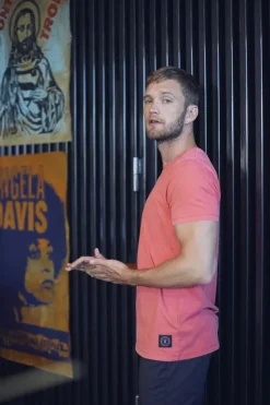 Homme Le Temps des Cerises T-Shirts & Polos-T-Hirt Brown Corail