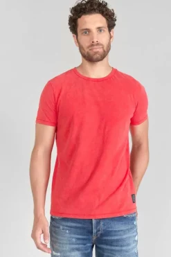 Homme Le Temps des Cerises T-Shirts & Polos-T-Hirt Brown Corail