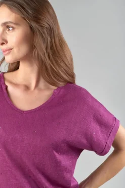 Femme Le Temps des Cerises T-Shirts & Débardeurs-Top Bibou Framboise