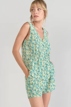 Femme Le Temps des Cerises Tops-Top Craig A Motif Fleuri Vert Et Bleu