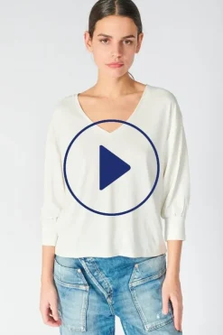 Femme Le Temps des Cerises T-Shirts & Débardeurs-Top Jessie Creme