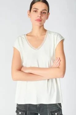 Femme Le Temps des Cerises T-Shirts & Débardeurs-Top Nate Blanc