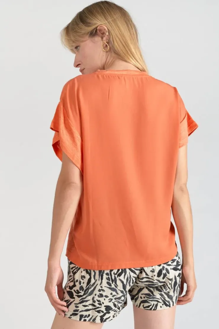 Femme Le Temps des Cerises T-Shirts & Débardeurs-Top Overs Orange Corail