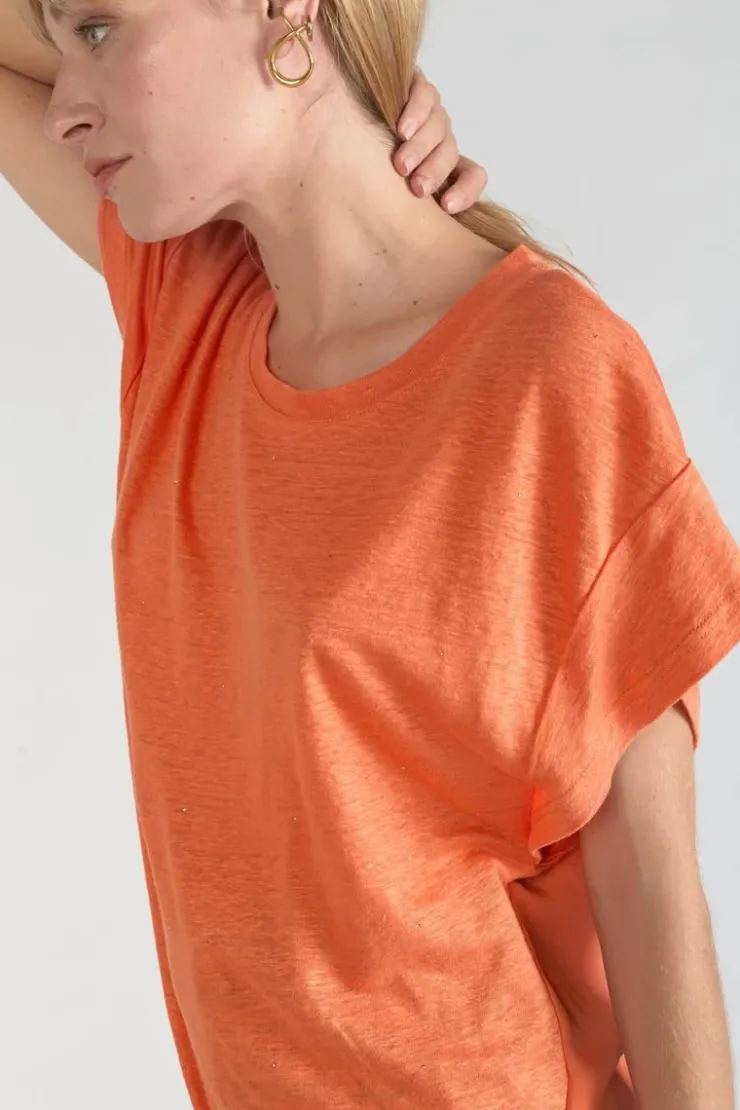 Femme Le Temps des Cerises T-Shirts & Débardeurs-Top Overs Orange Corail