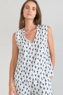 Femme Le Temps des Cerises Tops-Top Rosita Tie And Dye Bleu