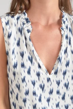 Femme Le Temps des Cerises Tops-Top Rosita Tie And Dye Bleu