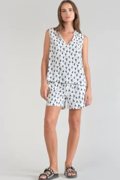 Femme Le Temps des Cerises Tops-Top Rosita Tie And Dye Bleu