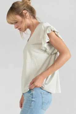 Femme Le Temps des Cerises T-Shirts & Débardeurs-Top Ryls Blanc Irise