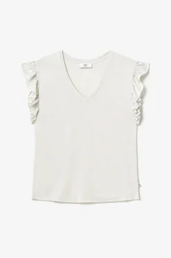 Femme Le Temps des Cerises T-Shirts & Débardeurs-Top Ryls Blanc Irise