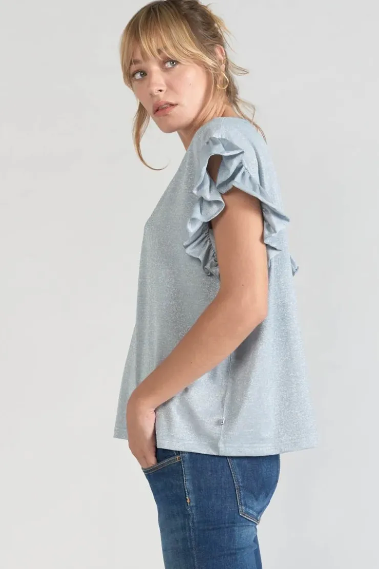 Femme Le Temps des Cerises T-Shirts & Débardeurs-Top Ryls Bleu Ciel Irise