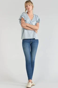 Femme Le Temps des Cerises T-Shirts & Débardeurs-Top Ryls Bleu Ciel Irise