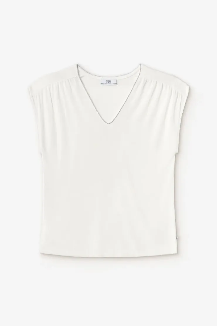 Femme Le Temps des Cerises T-Shirts & Débardeurs-Top Sidy Blanc