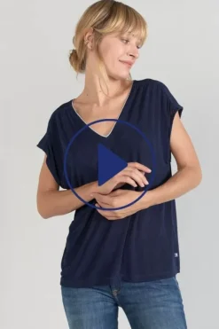 Femme Le Temps des Cerises T-Shirts & Débardeurs-Top Sidy Bleu Marine