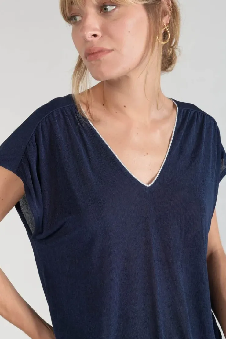 Femme Le Temps des Cerises T-Shirts & Débardeurs-Top Sidy Bleu Marine