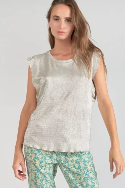 Femme Le Temps des Cerises T-Shirts & Débardeurs-Top Tamajon Argente